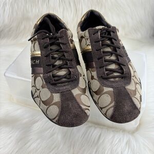 Coach Jayme Sneakers Brown Logo Size 8 Woman